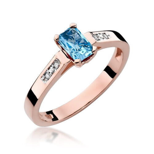 Pierścionek W0078 Topaz Swiss 0,65ct różowe złoto