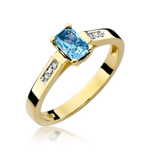 Pierścionek W0078 Topaz Swiss 0,65ct żółte złoto