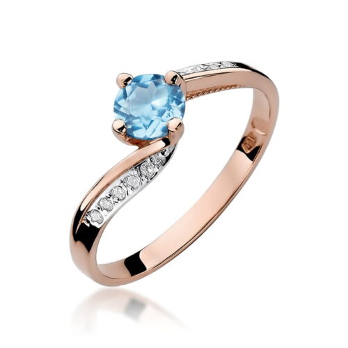 Pierścionek W0084 Topaz Swiss 0,50ct różowe złoto