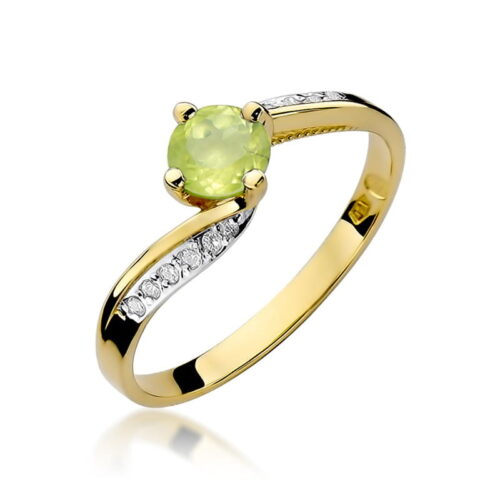 Pierścionek W0084 Oliwin 0,60ct żółte złoto