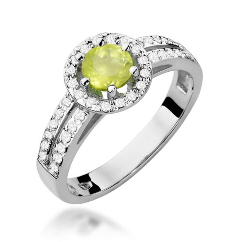 Pierścionek W0087 Oliwin 0,60ct białe złoto