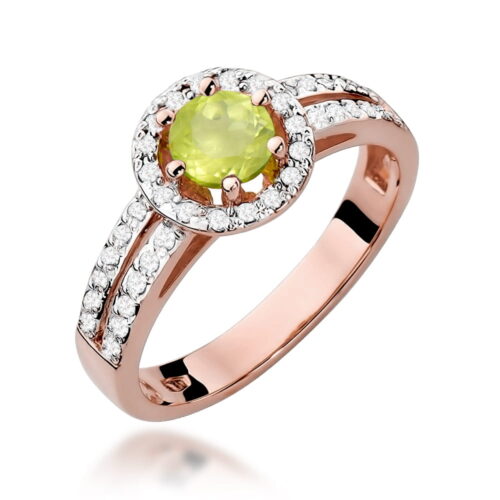 Pierścionek W0087 Oliwin 0,60ct różowe złoto