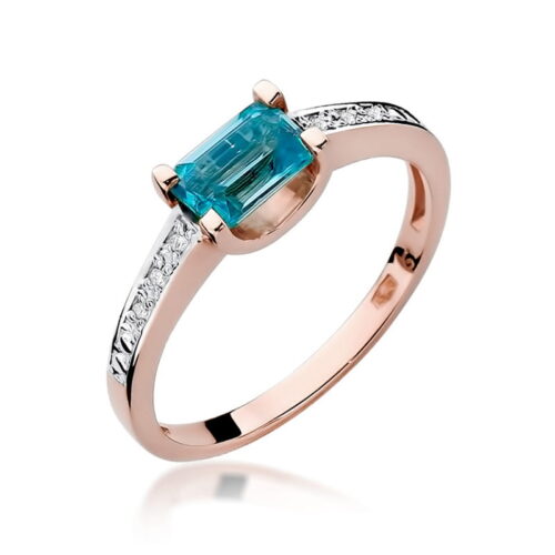 Pierścionek W0105 Topaz Swiss 0,65ct różowe złoto