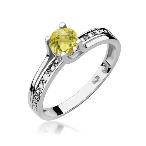 Pierścionek W0106 Oliwin 0,60ct białe złoto