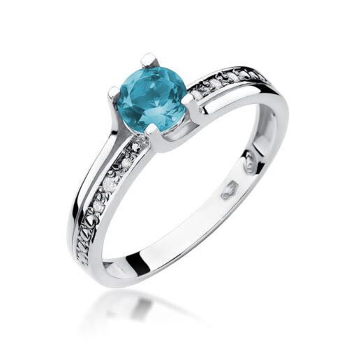 Pierścionek W0106 Topaz Swiss 0,50ct białe złoto