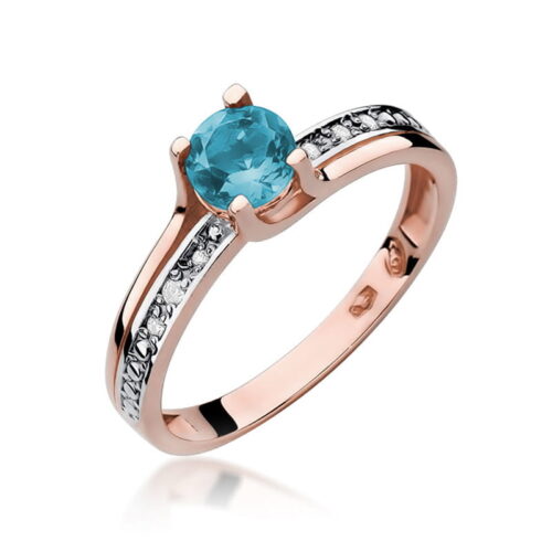 Pierścionek W0106 Topaz Swiss 0,50ct różowe złoto