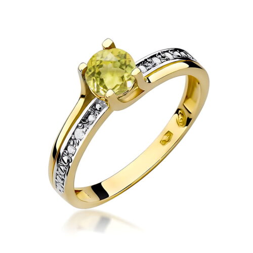 Pierścionek W0106 Oliwin 0,60ct żółte złoto