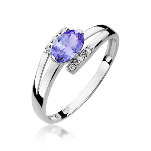 Pierścionek W0119 Tanzanit 0,40ct białe złoto