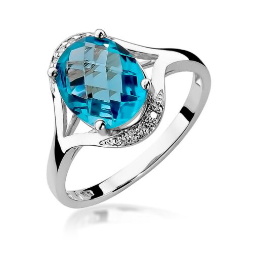 Pierścionek W0150 Topaz Swiss 3,00ct białe złoto