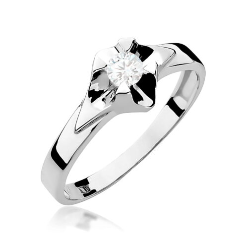 Pierścionek W0155 Diament 0,20ct białe złoto