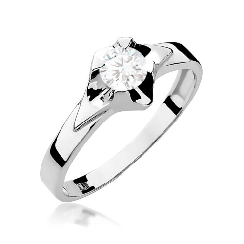 Pierścionek W0155 Diament 0,50ct białe złoto