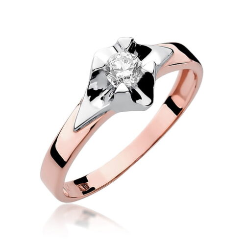 Pierścionek W0155 Diament 0,30ct różowe złoto