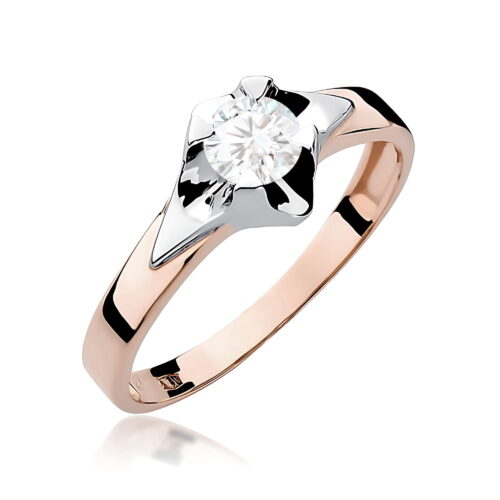 Pierścionek W0155 Diament 0,50ct różowe złoto