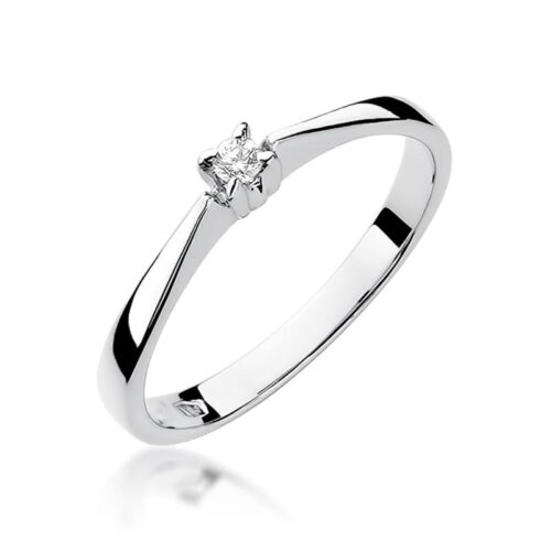 Pierścionek W0175 Diament 0,03ct białe złoto