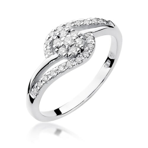 Pierścionek W0184 Diament 0,17ct białe złoto