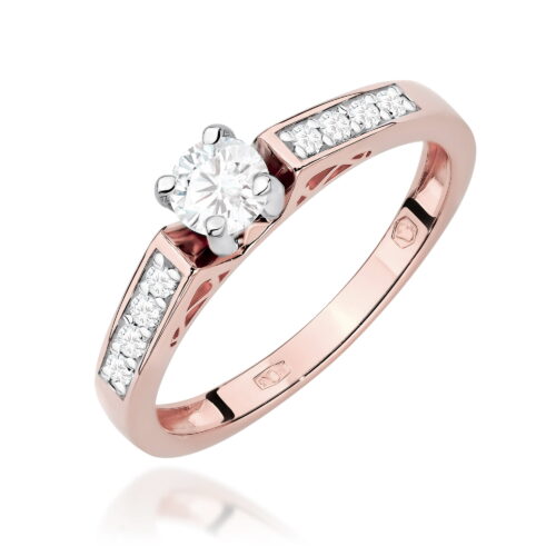 Pierścionek W0198 Diament 0,30ct różowe złoto