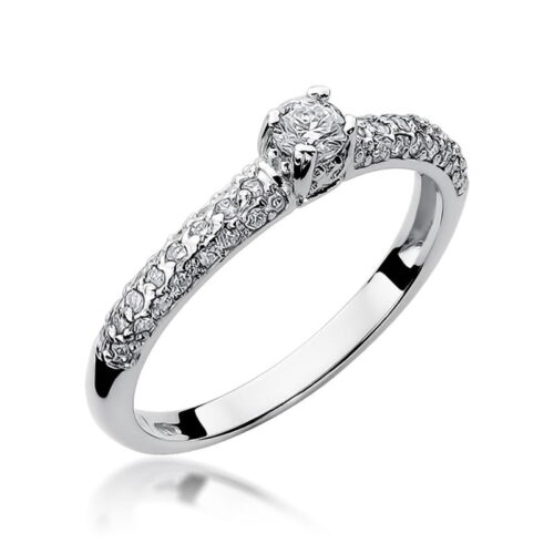 Pierścionek W0200 Diament 0,15ct białe złoto