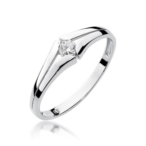 Pierścionek W0207 Diament 0,08ct białe złoto