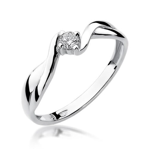 Pierścionek W0208 Diament 0,08ct białe złoto