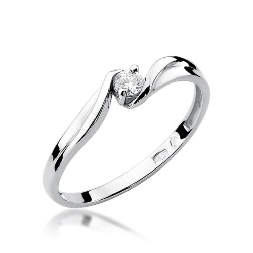 Pierścionek W0211 Diament 0,08ct białe złoto
