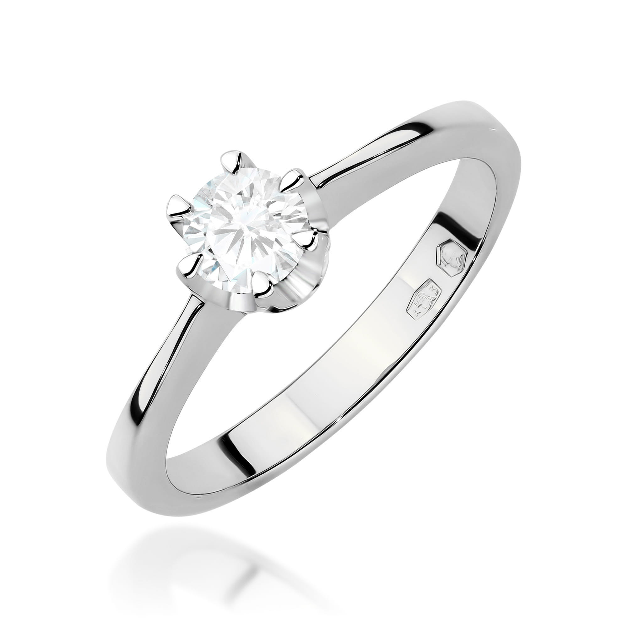 Pierścionek W0220B Diament 0,25ct białe złoto