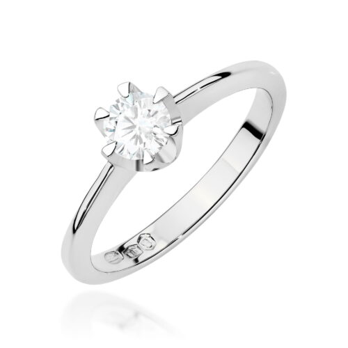 Pierścionek W0220B Diament 0,50ct białe złoto