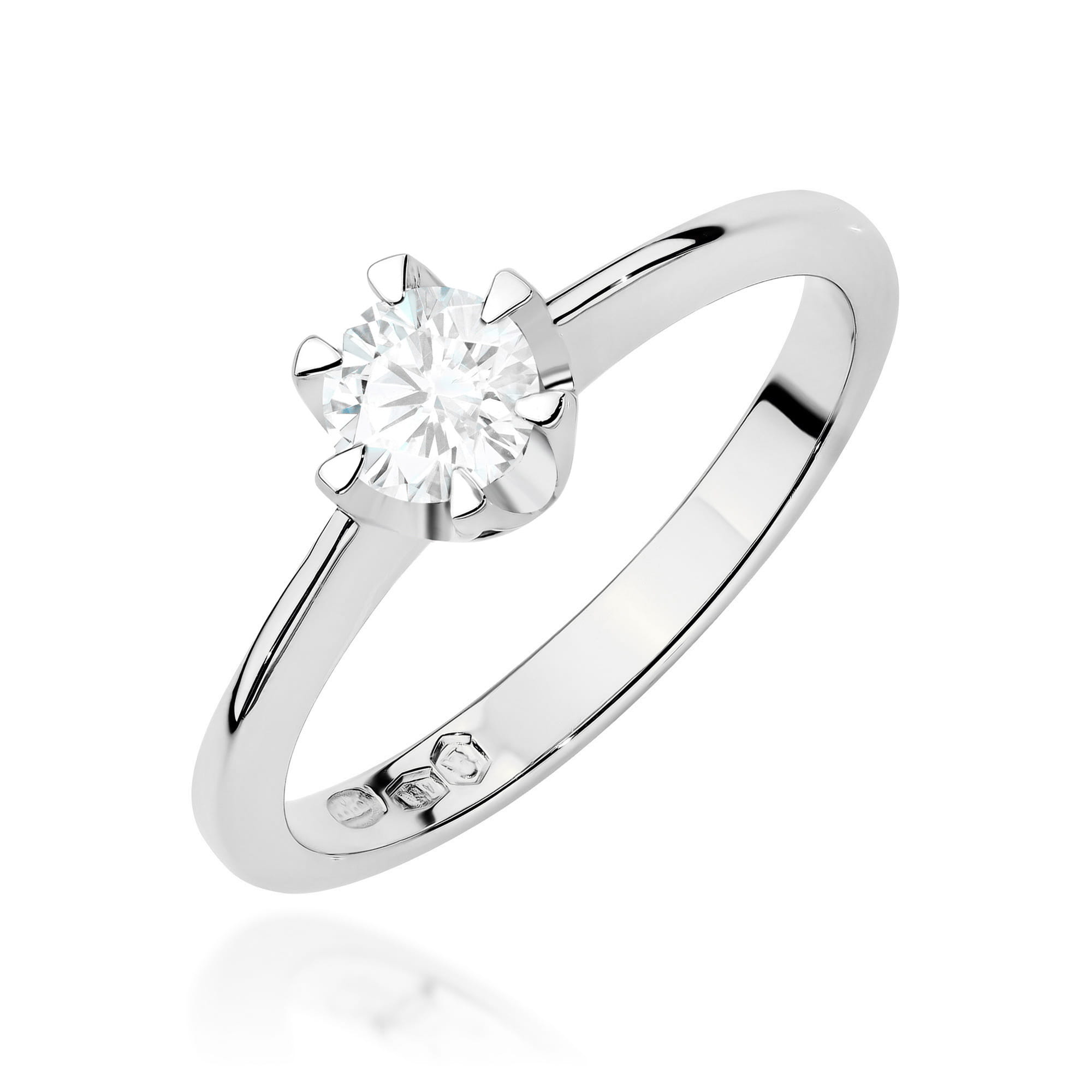 Pierścionek W0220B Diament 0,70ct białe złoto