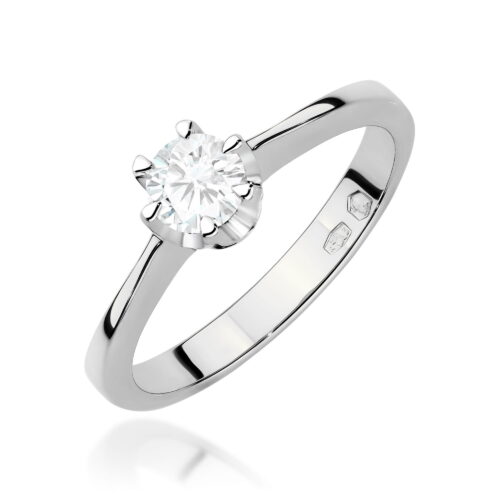 Pierścionek W0220B Diament Laboratoryjny 0,30ct białe złoto