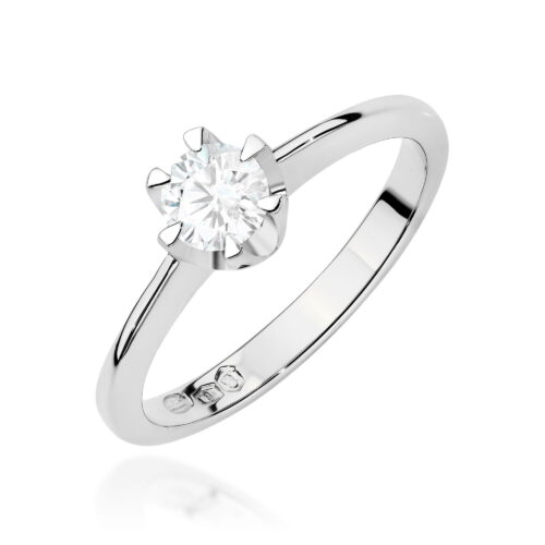 Pierścionek W0220 Diament Laboratoryjny 0,70ct białe złoto