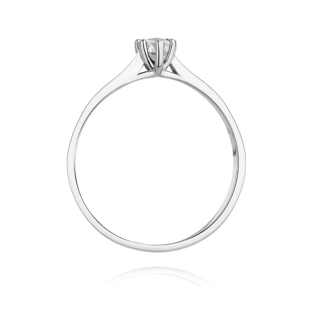 W0222.B3.DIW.05_3 Srebrny pierścionek z diamentem, minimalistyczny design z delikatnym, zaokrąglonym obrączką.