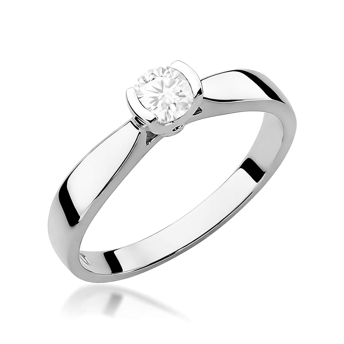 Pierścionek W0223B Diament 0,25ct białe złoto