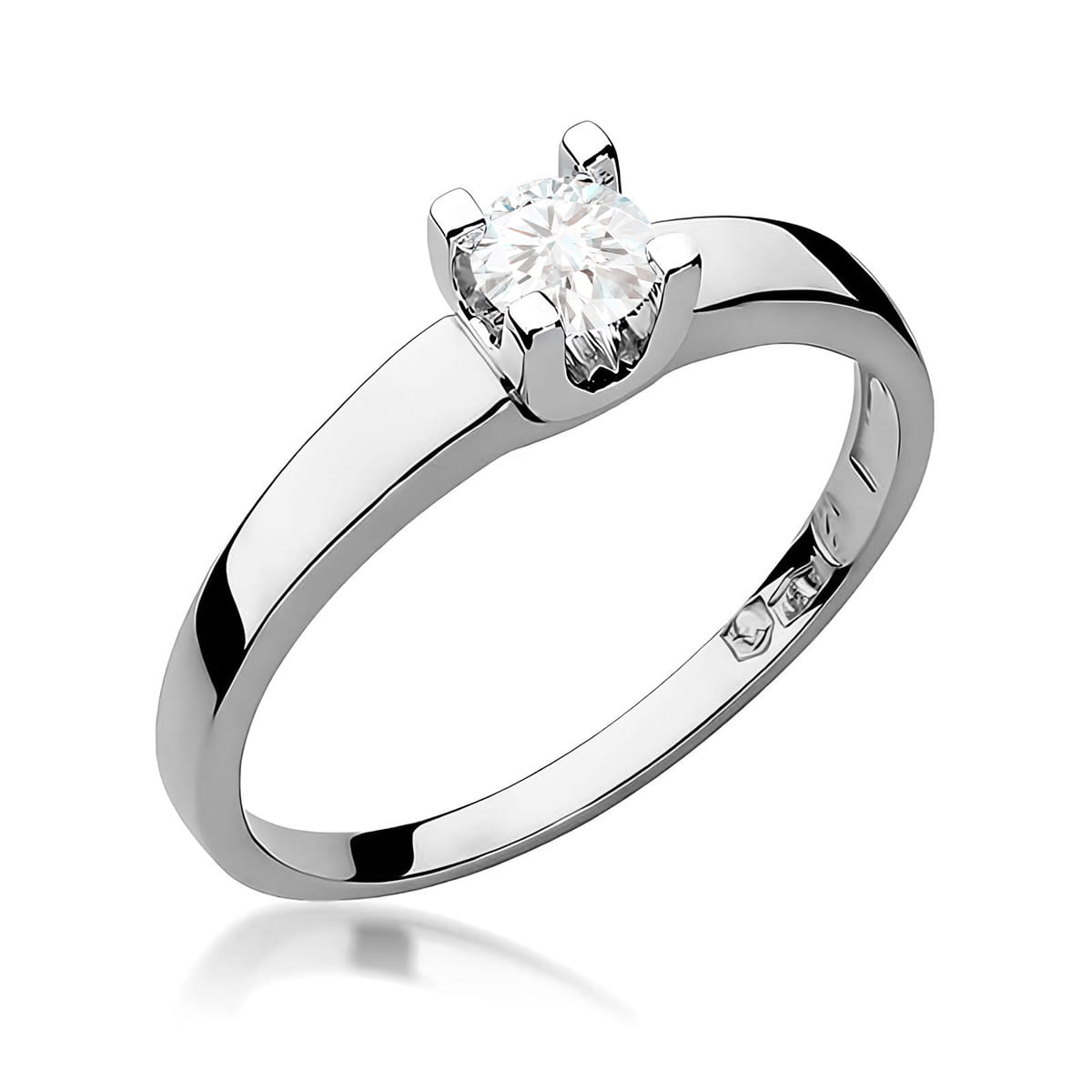Pierścionek W0225B Diament 0,25ct białe złoto