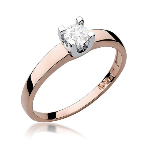 Pierścionek W0225B Diament 0,30ct różowe złoto