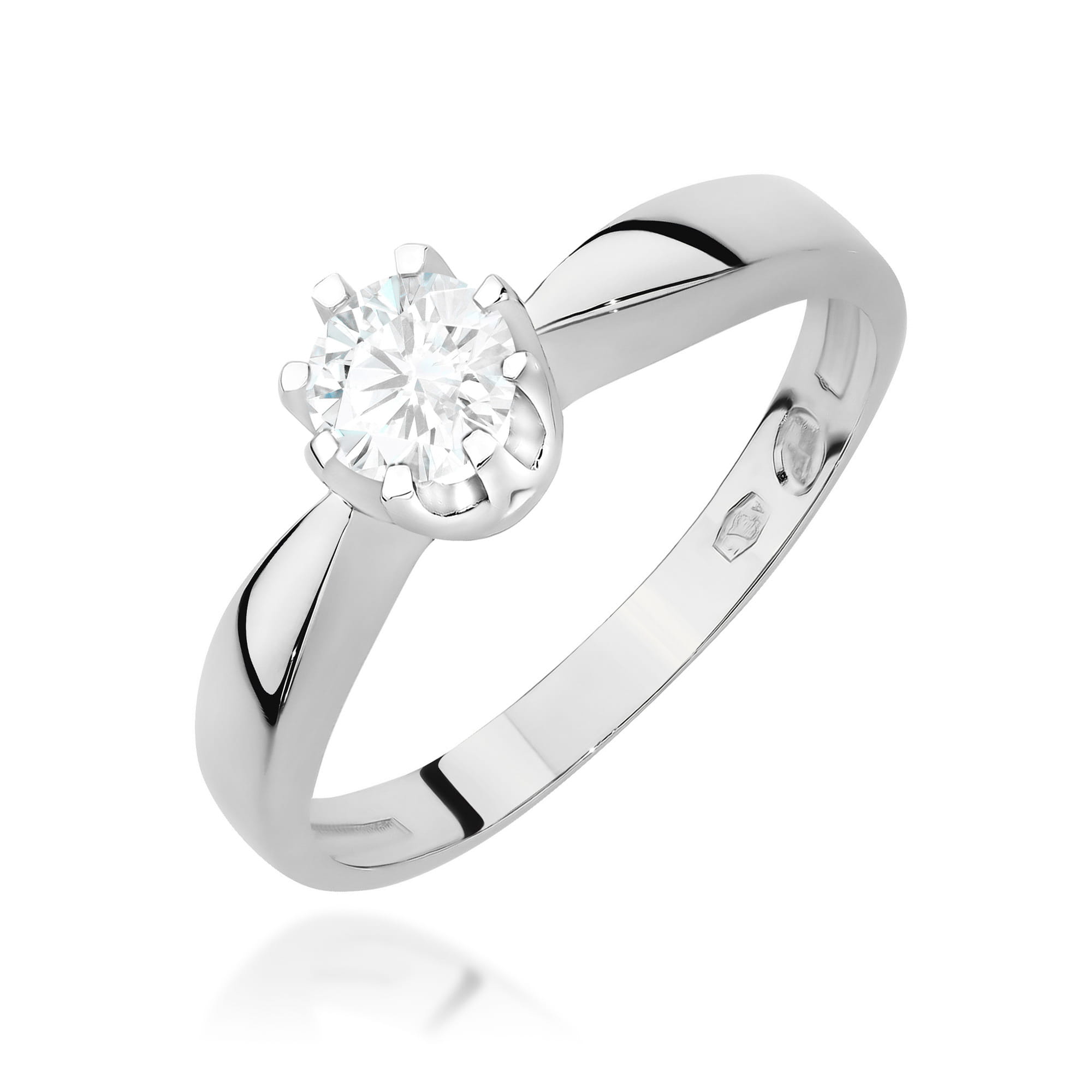 Pierścionek W0228 Diament 0,30ct białe złoto