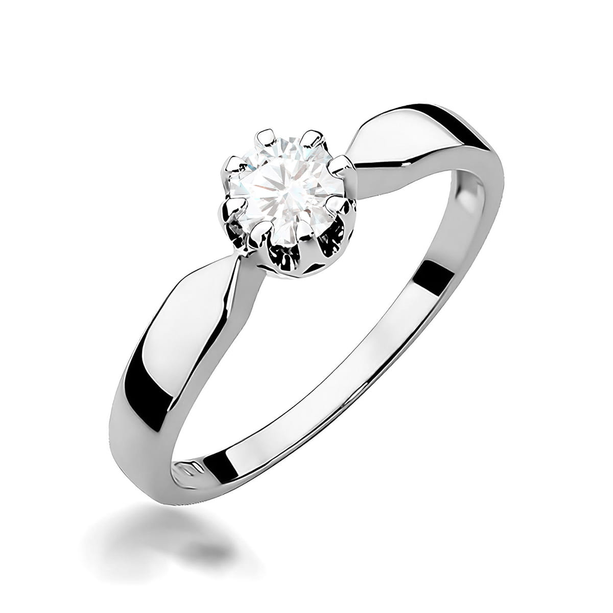 Pierścionek W0228 Diament 0,40ct białe złoto
