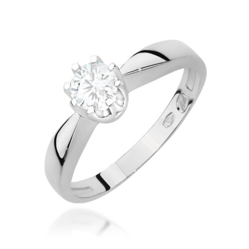 Pierścionek W0228 Diament Laboratoryjny 0,30ct białe złoto
