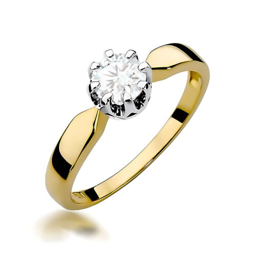 Pierścionek W0228 Diament 0,70ct żółte złoto