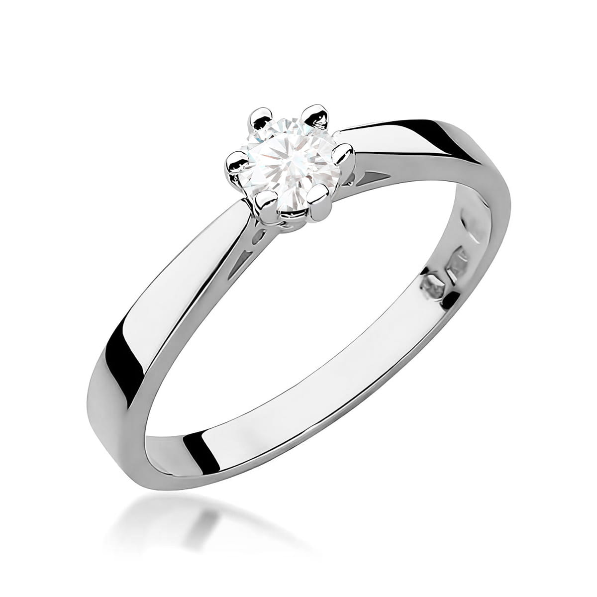 Pierścionek W0229B Diament 0,25ct białe złoto
