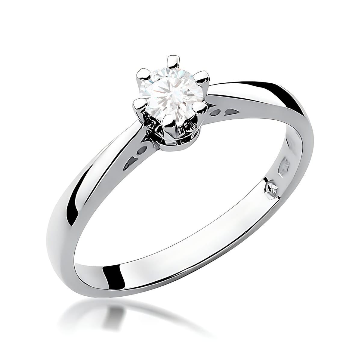Pierścionek W0234 Diament 0,30ct białe złoto