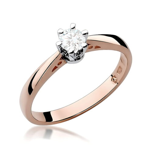 Pierścionek W0234 Diament 0,25ct różowe złoto