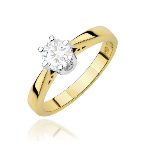 Pierścionek W0234 Diament 1,00ct żółte złoto