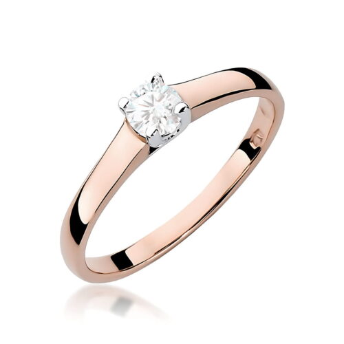 Pierścionek W0239 Diament 0,20ct różowe złoto