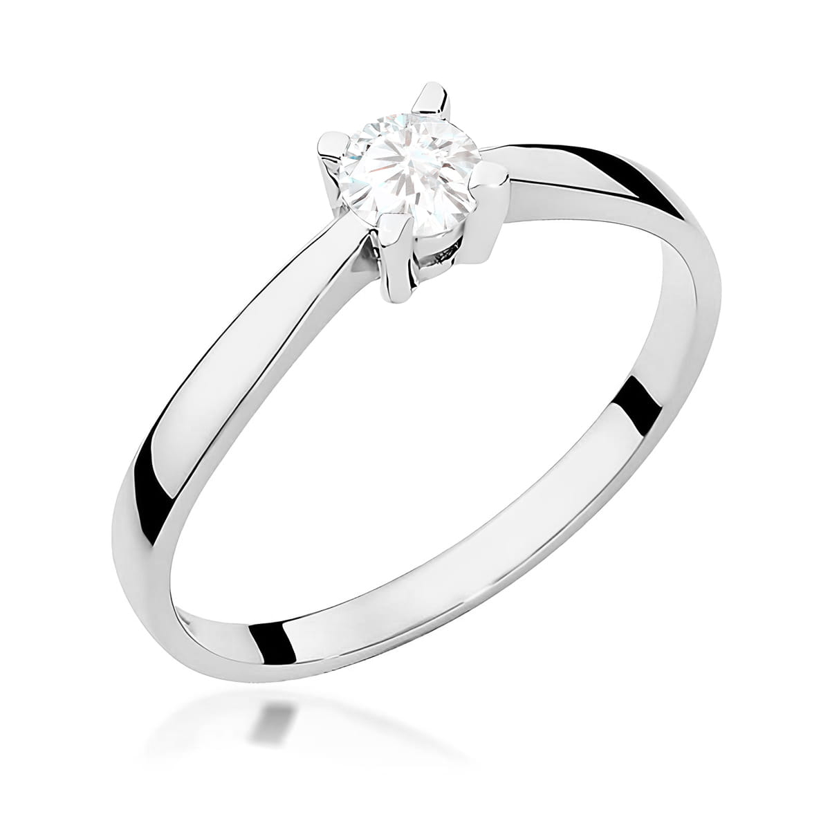 Pierścionek W0242 Diament 0,20ct białe złoto