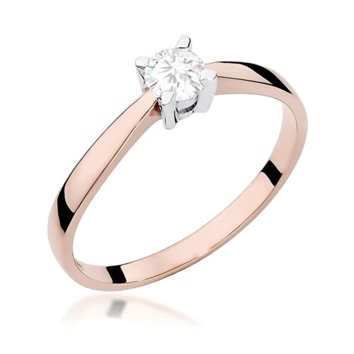 Pierścionek W0242 Diament 0,20ct różowe złoto