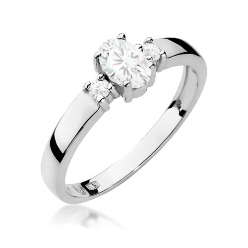Pierścionek W0264 Diament Laboratoryjny 0,40ct białe złoto
