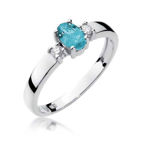 Pierścionek W0264 Topaz Swiss 0,50ct białe złoto