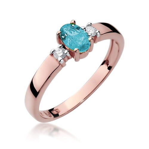 Pierścionek W0264 Topaz Swiss 0,50ct różowe złoto