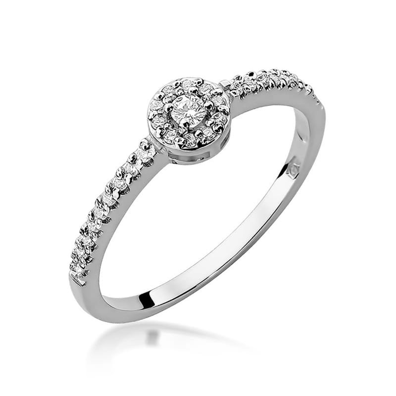 Pierścionek W0273 Diament 0,05ct białe złoto