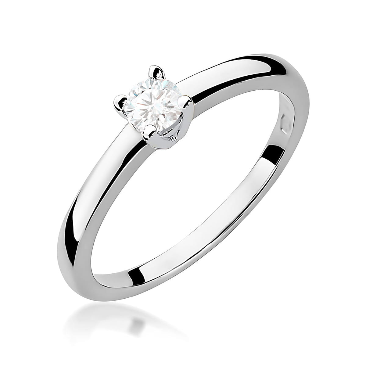 Pierścionek W0292 Diament 0,20ct białe złoto