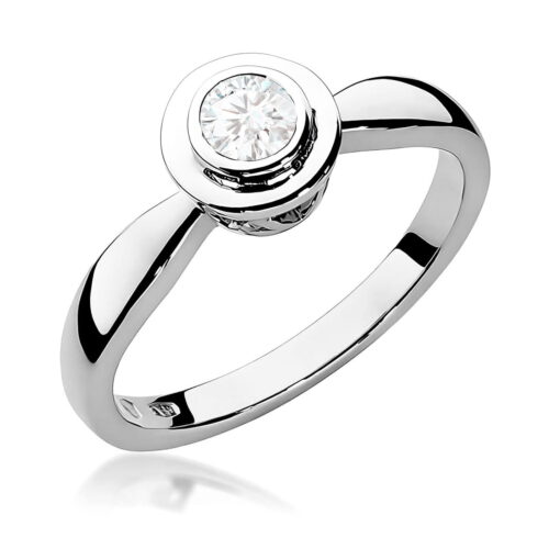 Pierścionek W0294 Diament 0,30ct białe złoto